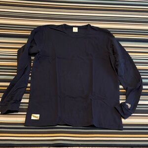 Tracksmith Deep Blue cotton Long Sleeve Shirt